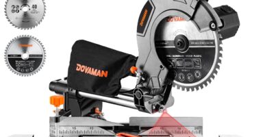 DOVAMAN DMS01A Ingletadora, 2000W Sierra Ingletadora, 3 Cuchillas para Madera sierracirculartop.com