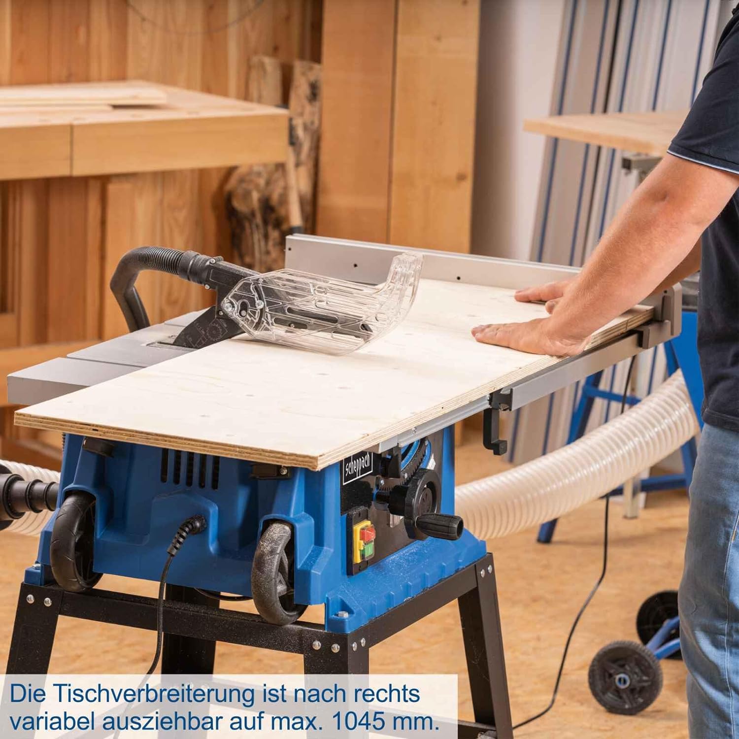 Sierra de mesa HS105 Scheppach carrusel corte sierracirculartop.com